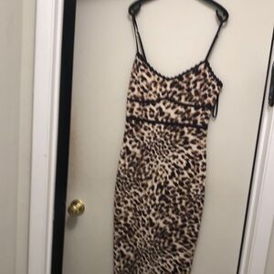 Leopard Print Spaghetti Strap Dress